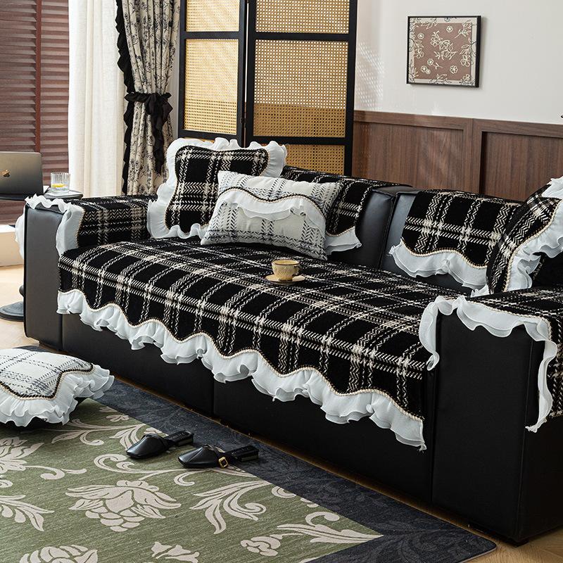 

Light Luxury High-End Sofa Cushion Universal In All Seasons New Retro Sofa Seat Cushion Non-Slip Sofa Cover Cover Cloth 70*70cm