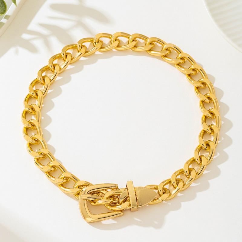 Meier Stylishhip Hop Casualsense of Design Cold Style Metal Belt Buckle Women's Jewelry Necklace
