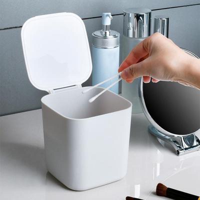 Pattumiera da scrivania con coperchio a ribalta Mini cestino per rifiuti Casa Ufficio Scrivania Comodino Contenitore per rifiuti in plastica