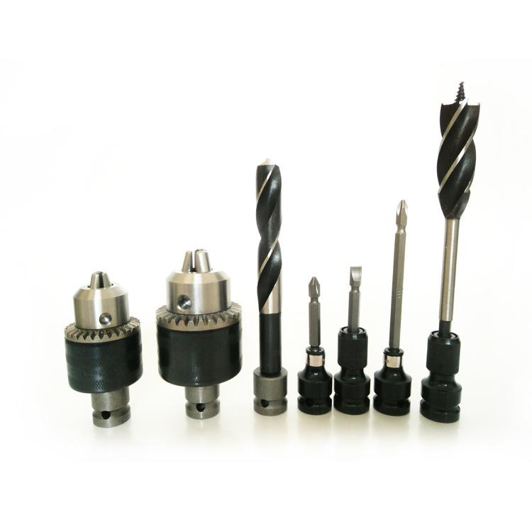 Electric Wrench Drill Chuck Adapter, Woodworking Power Tool Accessory, E18