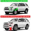 Front Fog Light Decals Compatible with 2014-2024 Toyota 4Runner Accessories Front Bumper Grill Trim ABS Plastic Material (Black)