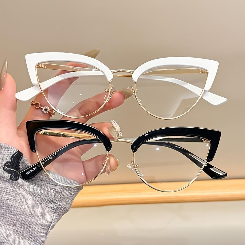 

2 Pieces of Classic Cat Fashion Glasses, Suitable for Men and Women To Wear