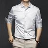 New Stretch Anti-Wrinkle Men's Shirts Long Sleeve Dress Shirts for Men Slim Fit Social Business Blouse Shirt