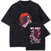 Japan Anime Demon Slayer Kamado Nezuko Graphic Tshirt Men Women Cotton T-shirts Vintage Washed Tee Harajuku Male Casual T Shirt