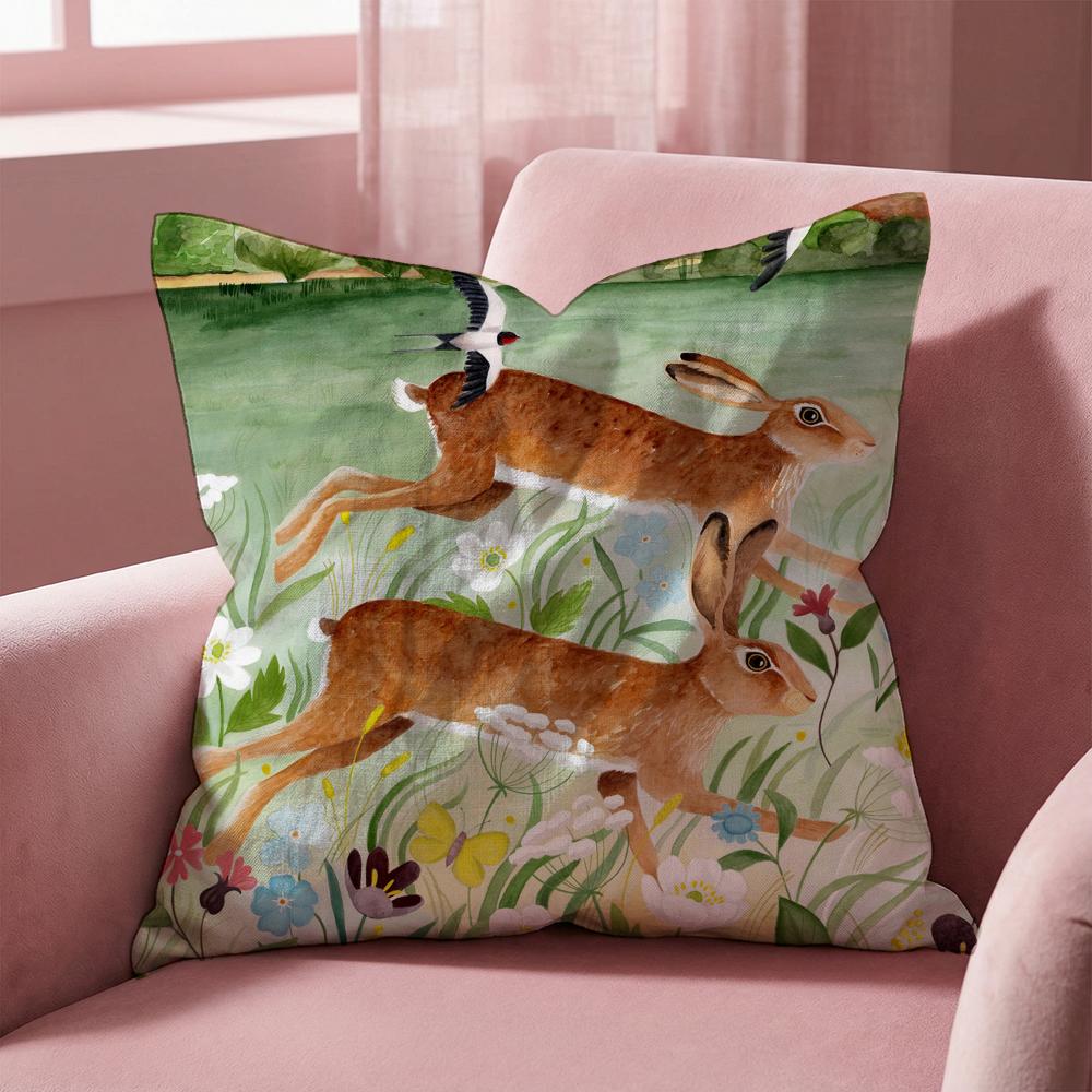 Cheetah Llama Leopard Jungle Cushion Cover Multi-Scene Pillow Cover for Home & Car - Reversible, Soft & Durable for Daily Use