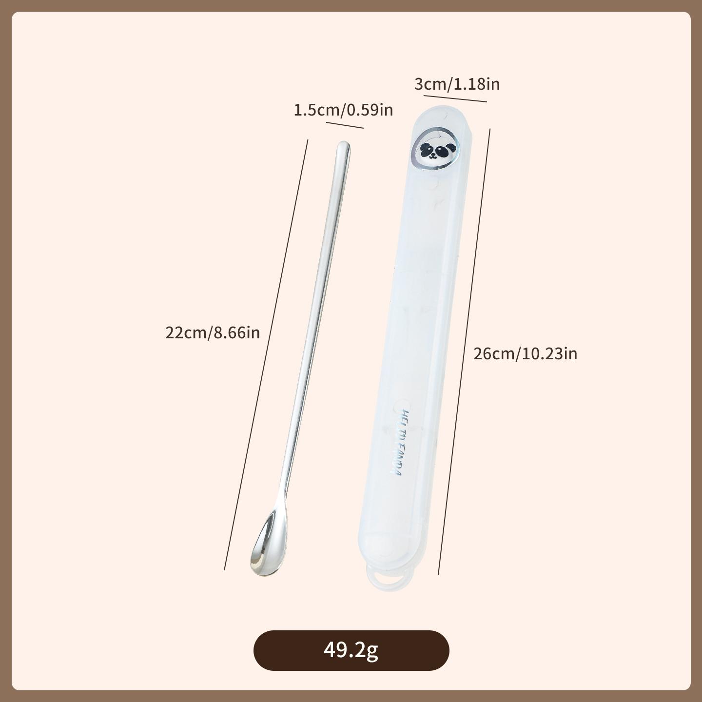 316 Stainless Steel Stirring Spoon With Box Portable Long Handle Coffee Spoon Iced Tea Spoon Dishwasher Kitchen Tools