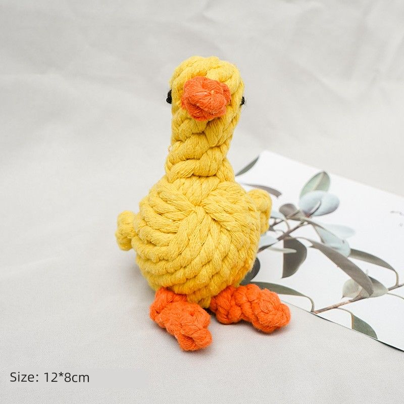 

Yellow Duck Self-Hi Relieving Stuffy Handy Gadget Pet Supplies Dog Knot duck