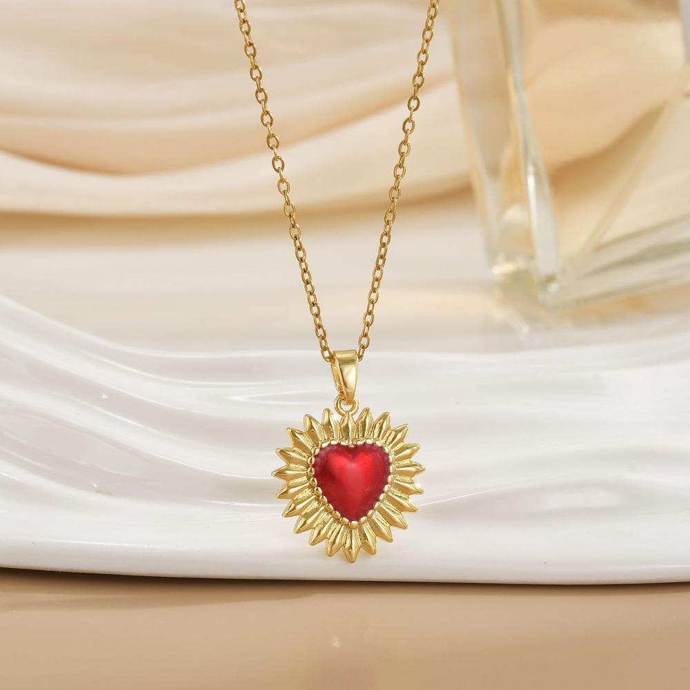 Silver Plated Sacred Heart Chokers Necklaces Chain Necklace  Women's Jewelry