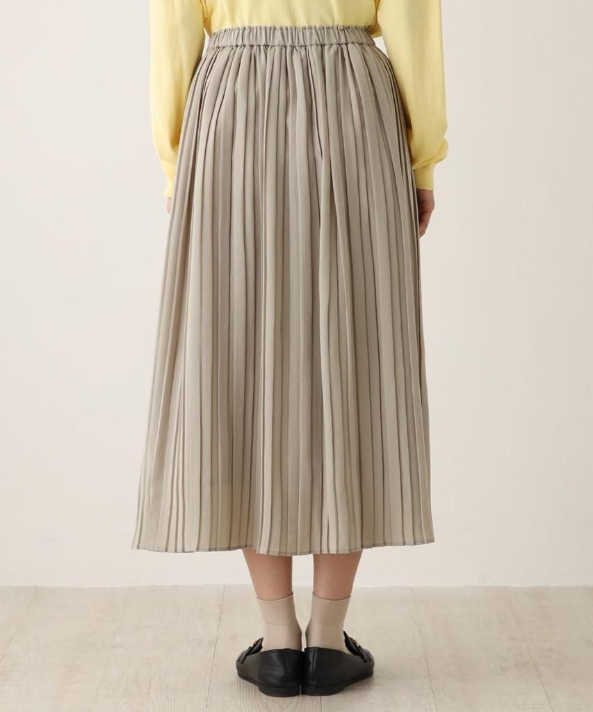 Afternoon Tea Living Skirt JC32 Easy Pleated Skirt, Size M, Beige
