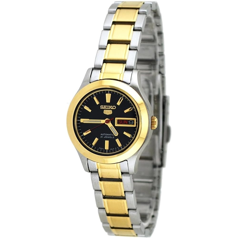 Seiko 5 Women s Watch SYMD94K1 Gold and Silver Analog Timepiece