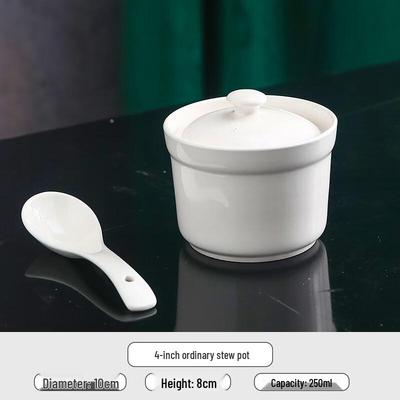 LISM Ceramic 4-inch Double Boiler Stew Pot Set