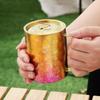 Outdoor Camping Pure Titanium Coffee Mug,With lid Double-layer Multicolored Handle Breakfast Mule Beer 350 ml Juice Cup,Tumbler