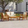 Day and Night - Day and Night Garden Furniture Set 4 Pieces and Cushions Solid Acacia Wood