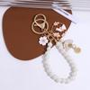 Fan Kawaii Cartoon Women Backpack Decor Floral Zinc Zinc Alloy Keyring Korean Style Pendant Rabbit Keychain