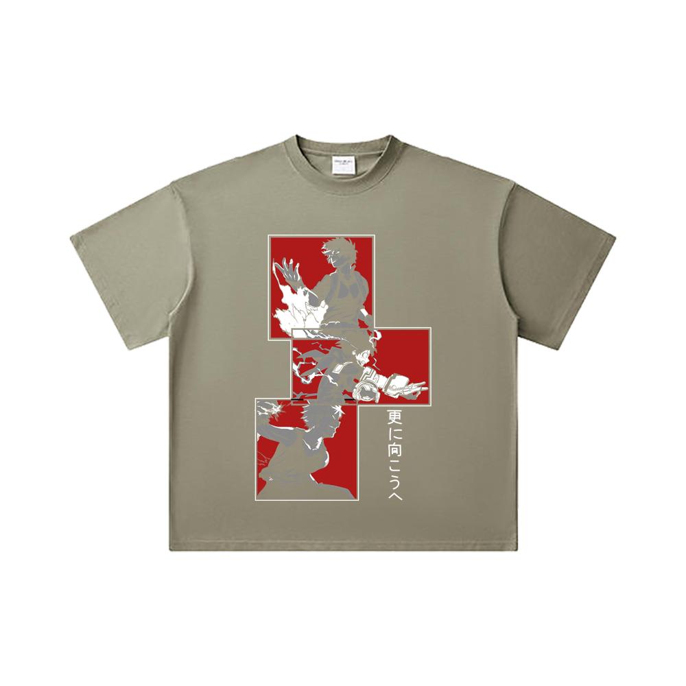 260 GSM Double Yarn 32 Count 100% Cotton My Hero Academia V22 Print Unisex Heavy Cotton T Shirt