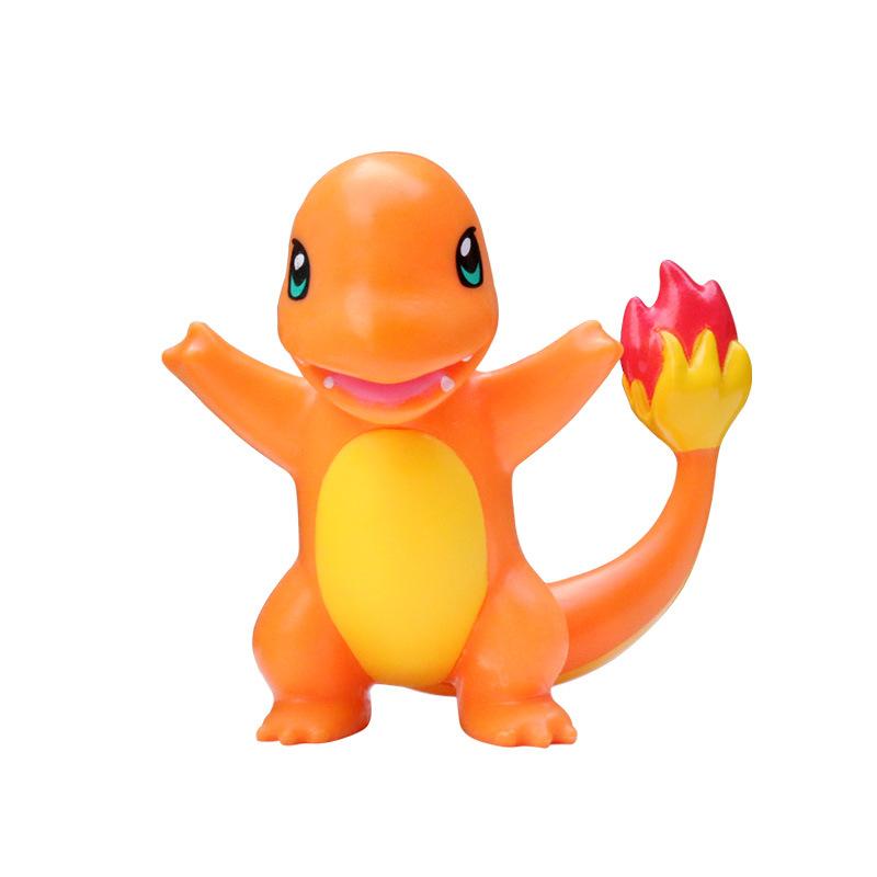 6pcs/set Pokemon Anime Figures Model Toys Charmander Psyduck Squirtle Kawaii Collect Doll Decoration Gift
