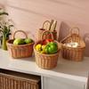 Wall Hanging Basket Boho Style Hand-Woven Hanging Storage Baskets Kitchen Ginger Garlic Scallion Egg Fruit Storage Box