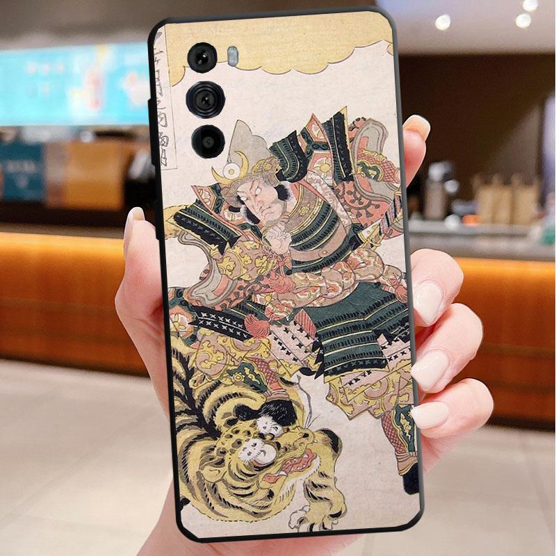 Case For Motorola Edge 50 40 Pro 60 50 40 30 Ultra Neo Fusion G85 G72 G53 G54 G84 G13 G32 Ukiyo-e Art Panther Leopard Tiger