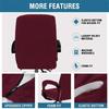 Thicken Office Boss Chair Furniture Cover Elastic Boss Swivel Chair Cover Elasticized Gaming Dining Chair Cover With Armrest Gloves 3Pcs/Set Velvet