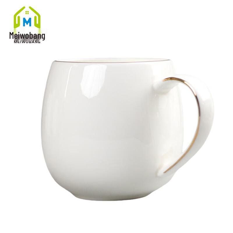 Mewo Bang Gold-Rimmed Ceramic Belly Mug
