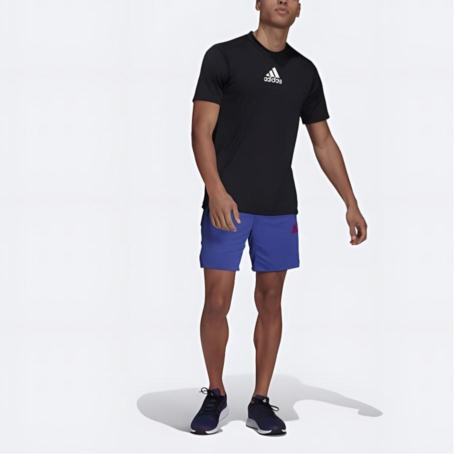 Adidas Logo Print Training Sports Crew Neck Short Sleeve T-Shirt Men Tops Black GM2126