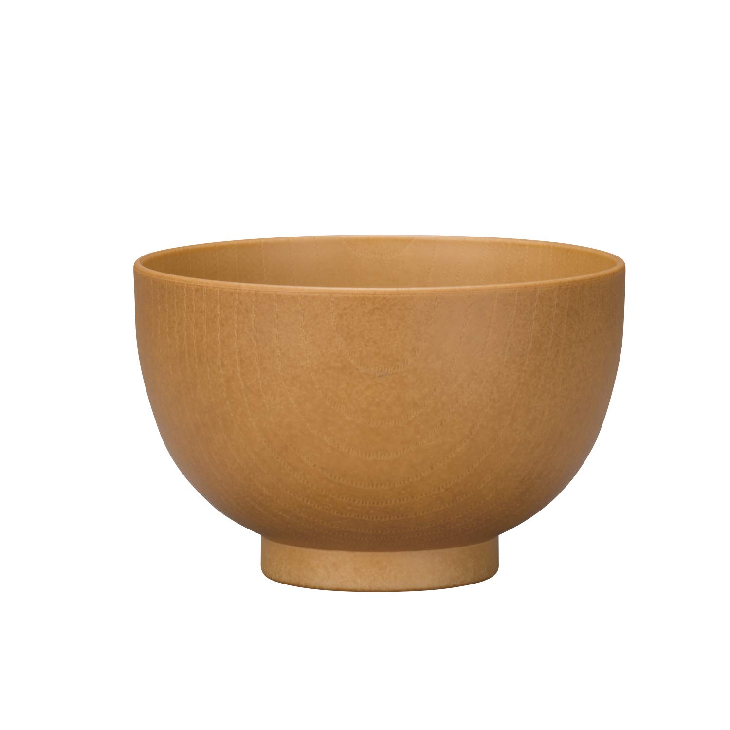 Miyamoto Sangyo Soup Kyoto Wood Natural 430ml Bowl, Style, Grain, Brown, Approx.
