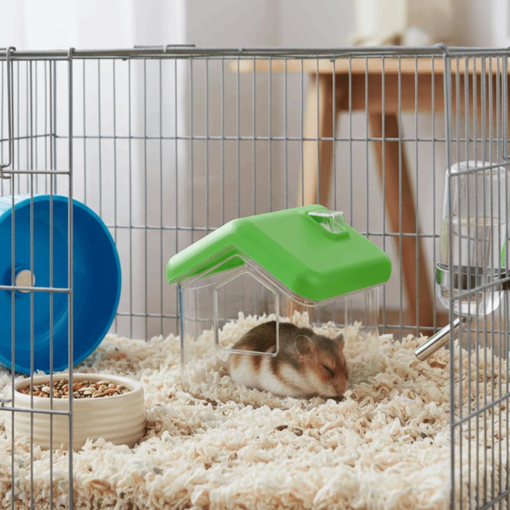 Anti-Spill Hamster Sand Bath Transparent Golden Bear Bathroom Hamster Toilet  Pet Habitat