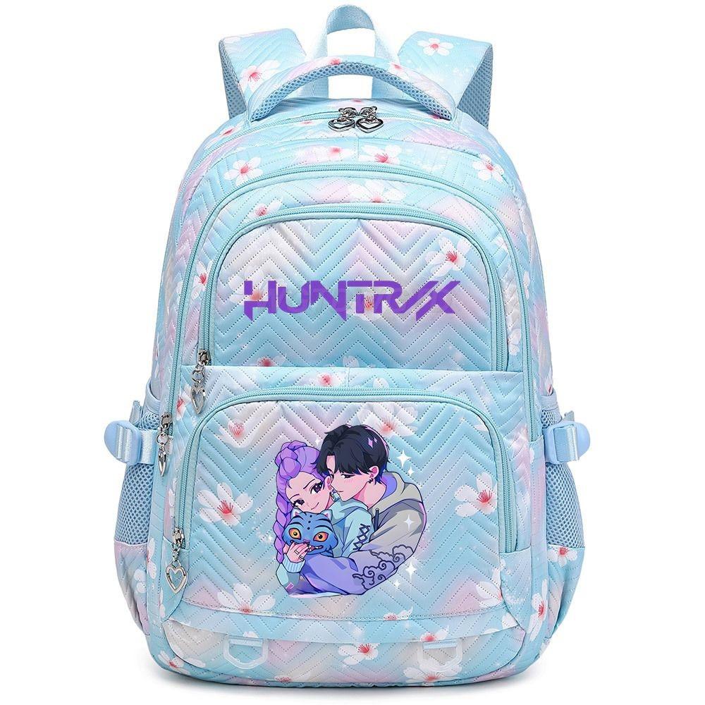 Kids Girls Kpop Hunters Rumi Zoey Printed Backpack Student School Waterproof Big Bag