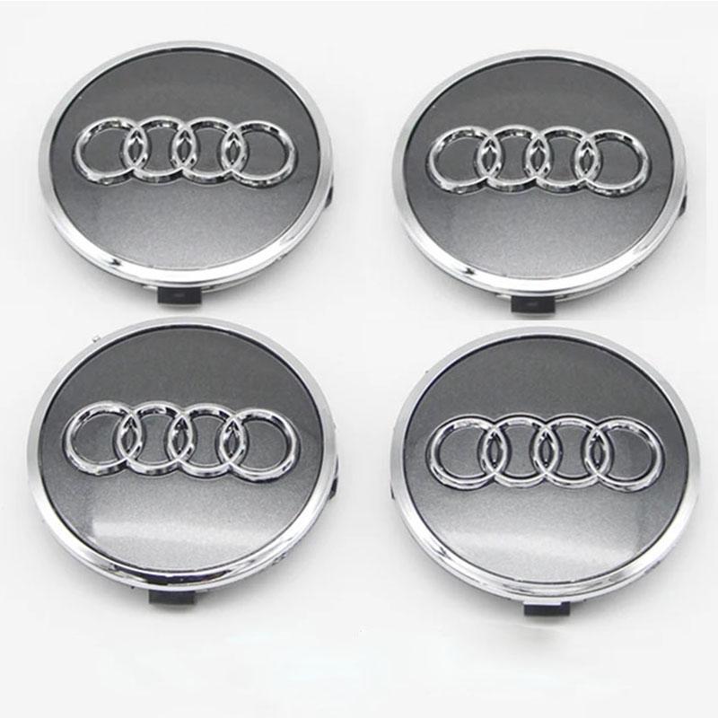 2026 4pcs 69mm Car Wheel Center Cap Logo Hub Badge Rims Cover For Audi A1 A2 A3 A4 A5 A6 A7 A8 Q2 Q3 Q4 Q5 Q6 Q7 Q8 TT S6 Accessories