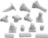 Green Stuff World Broken Pack of Miniature Accessories Greek-style Columns, 14, GSWD-12386