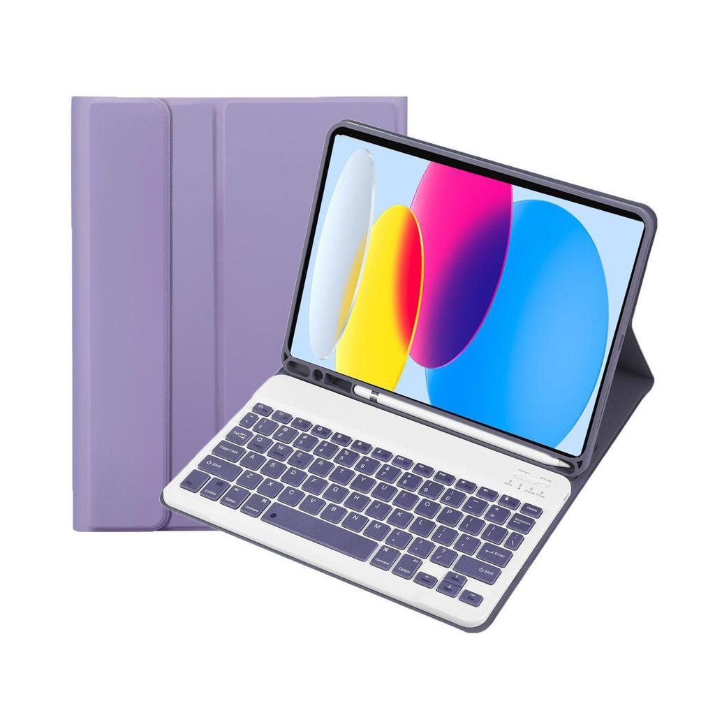 Samsung A7 Lite Tablet Bluetooth Keyboard with Magnetic Leather Case & Soft Silicone Protective Shell