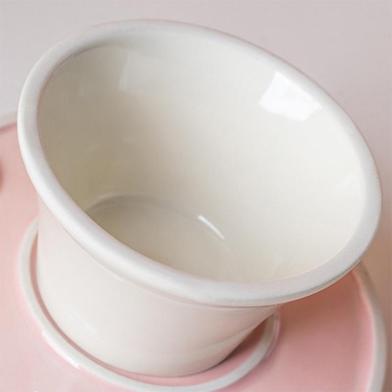 Pet Slow Feeder Bowl Ceramic Elevated Cat Bowl Protects Cervical Vertebrae Pet Supplies