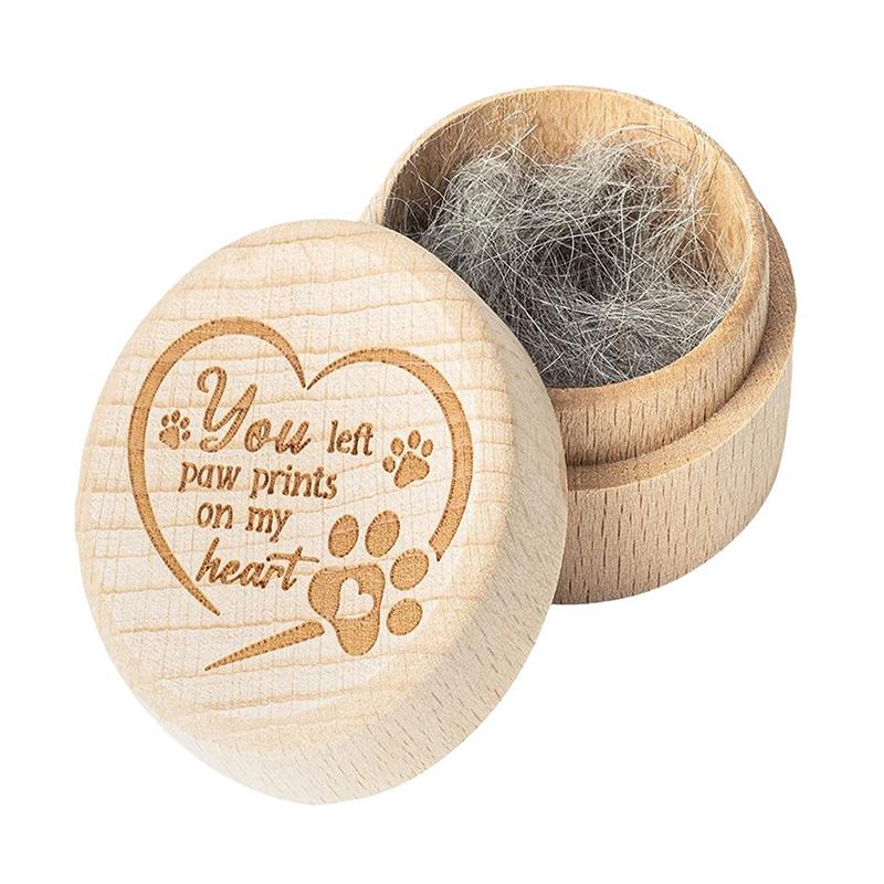 Dog Hair Keepsake Box Wood Pet Hair Keepsake Box Durable Pet Memorial Box Tooth Collection Memorial Box For Dog And Cat Ashes