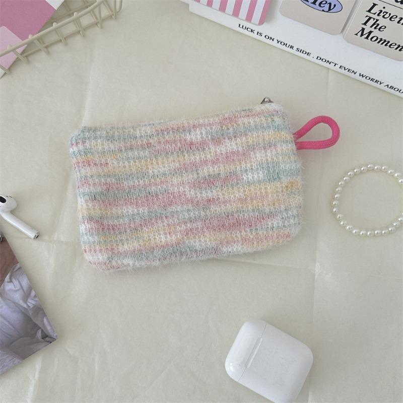 11 wind plush love mouth red envelope student holding small cosmetic bag key change bag ID bag