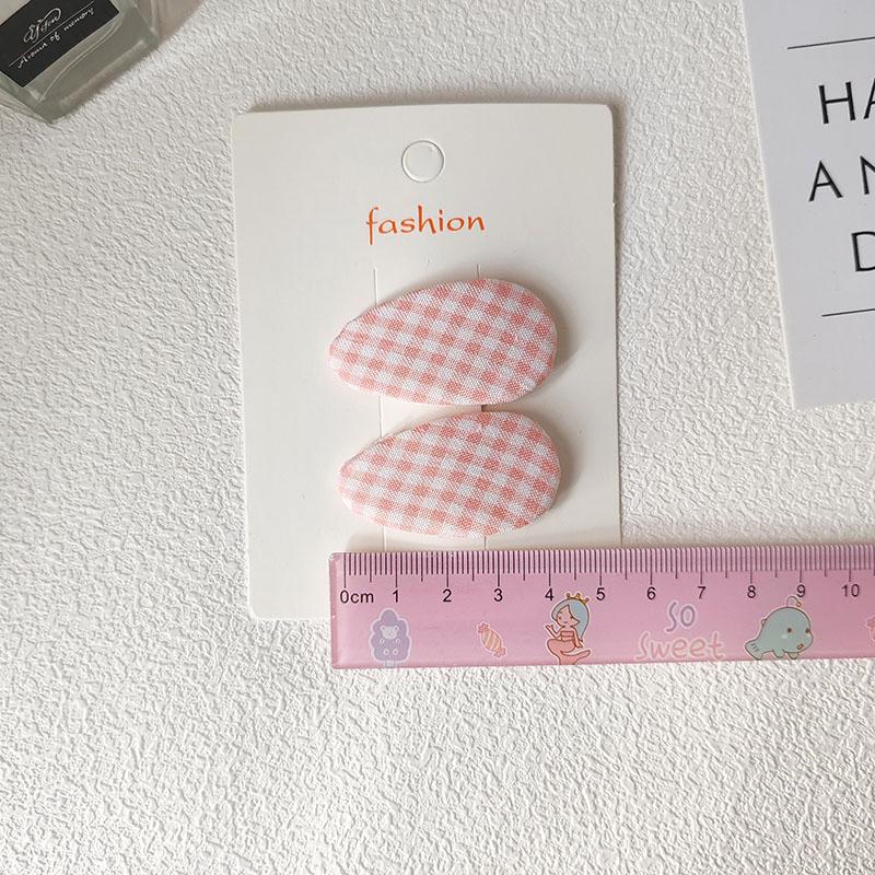 2PC Sweetly Plaid BB Hair Claw Side Clips for Girls Kids Child Students Hairpin Gift Hair Accessories Headwear Ornament