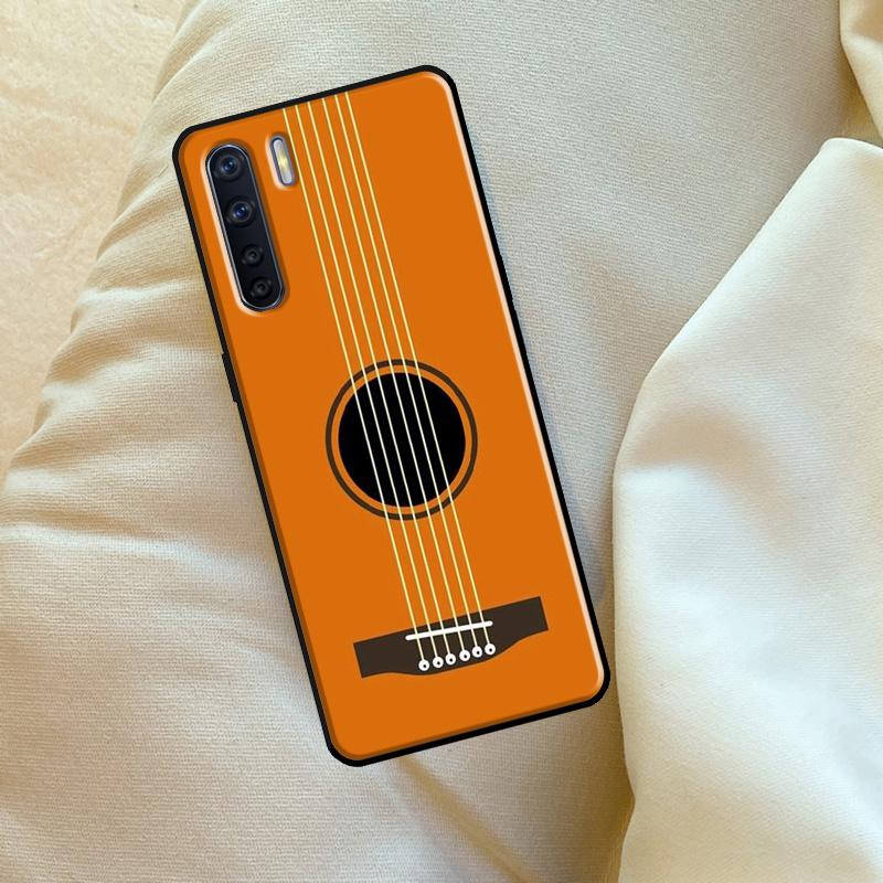 Guitar Violin Fiddle Music Case For Oppo A60 A80 A40 A15 A16 A17 A57 A94 A74 A54 A76 A96 A18 A38 A58 A78 A98 A6 A5 Pro
