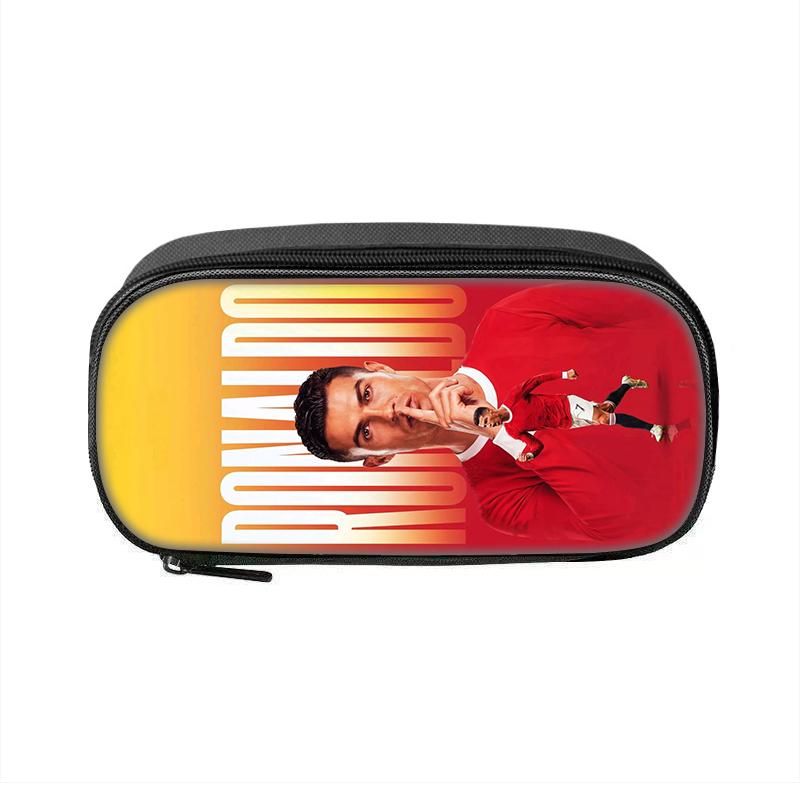 Astuccio con Motivo Ronaldo trousse da trucco CR Stella del Calcio Porta Penne Studente Grande Capacità Sportivo Cancelleria Scolastica Astuccio Portapenne con Zip