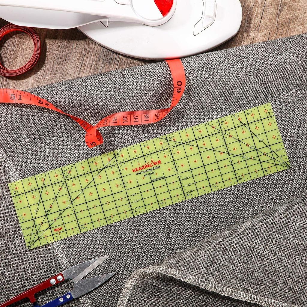 Rigla Fierbinte de Călcat Riglă de Măsurat pentru Călcat la Cald pentru Cusut Accesorii pentru Tivitor Instrument de Presat Accesorii Rezistente la Căldură Instrument DIY pentru Quilting