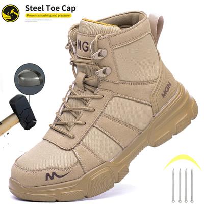 Men's Steel Toe Protective Shoes, Work Boots, Puncture Resistant Safety Shoes, Men's Work Shoes, Sports Shoes, Construction Shoes