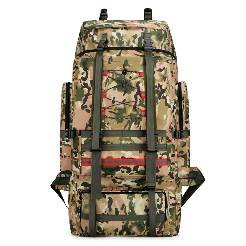 Großer Kapazität 130l Campingrucksack Mit Luftpolster-Trägern Und Strapazierfähigem Oxford-Gewebe Für Männer Und Frauen