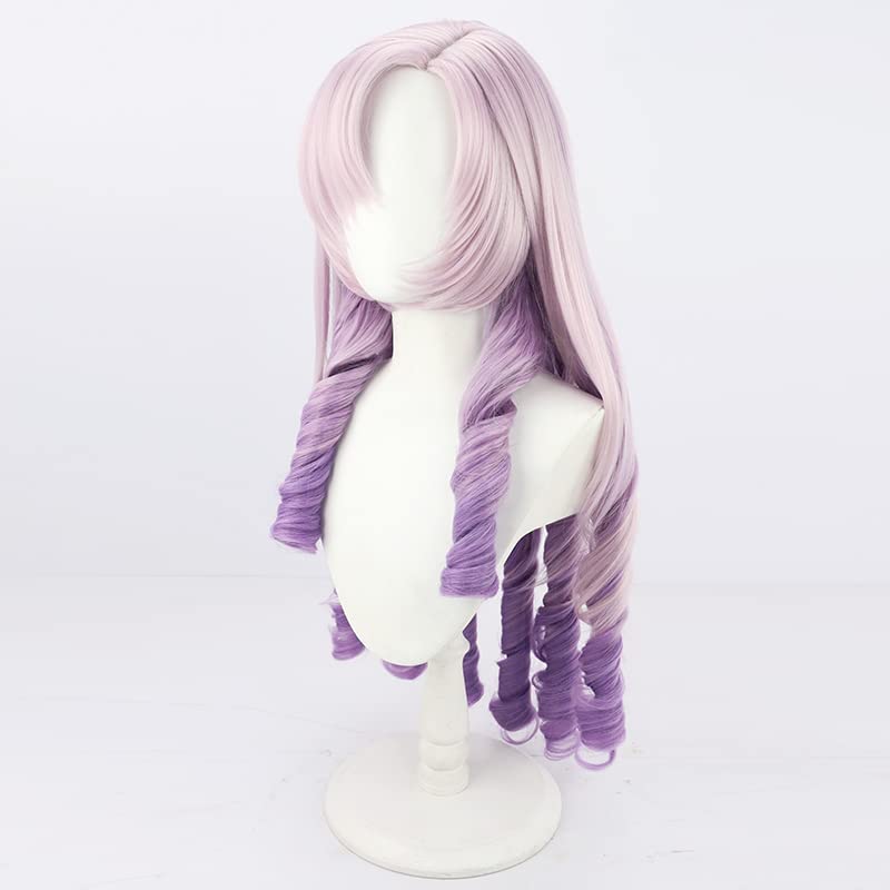 Cosplay Wig, Ichiman Tenhara Salome, Long Curly Purple Gradient, Heat-Resistant Wig, Perfect for Cosplay, Photoshoots, and Festivals