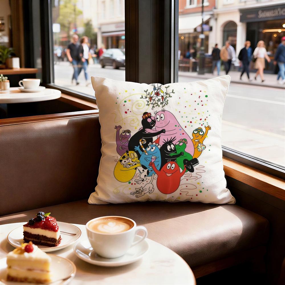 

Cartoon Barbapapa Cushion Cover Decorative Cushions Covers Cover Sofa x Pillow Piece x x Pillowcase 30X30cm
