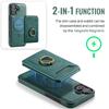 MAGKING K1 Series For iPhone 16 Plus Magnetic Case PC+TPU+PU Phone Cover with Card Holder Kickstand