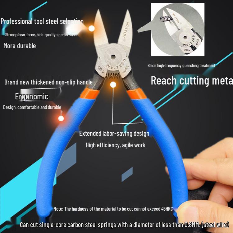 9P1E Steel Wire Sprue Cutter Diagonal Pliers