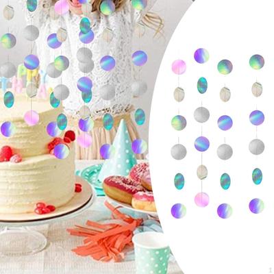 4x Bunte Glitzerpapier Girlanden Kugel Streamer Set Party Dekorationen 4M Hintergrund Banner