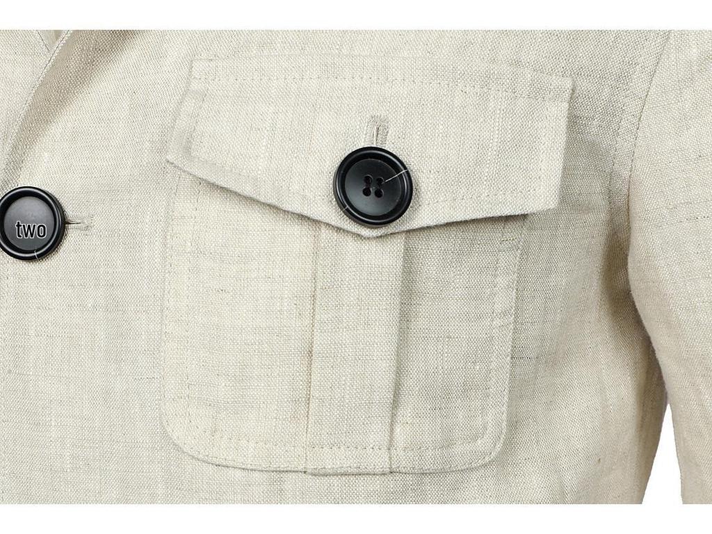 European and American Retro Slim Hunting Safari Linen Jacket for Men