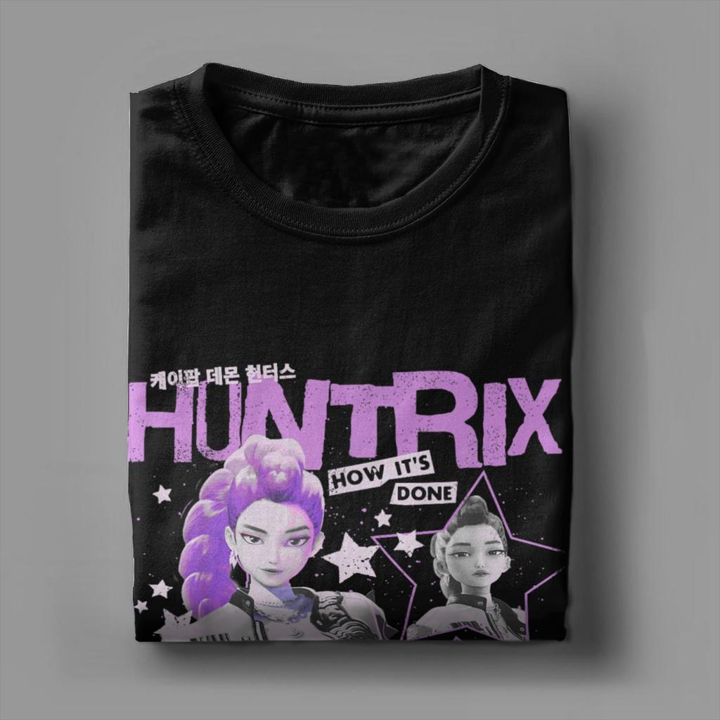 Funny Huntrix Rumi How It's Done Retro Poster Kpop Demon Hunters T-Shirts for Men Cotton T Shirt  Short Sleeve Tees Printed Tops