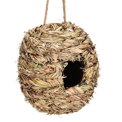 Practical-4 Pack Hanging Bird Nest House For Outside,Ball Shape,Hand Woven,Made Of Natural Grass,Perfect For Garden,Patio
