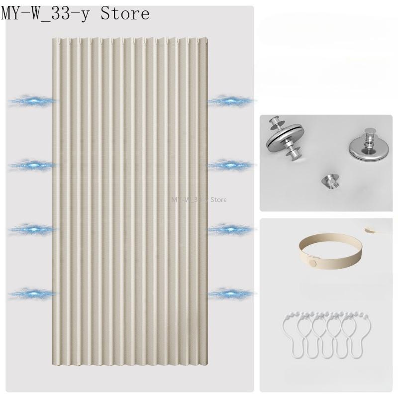 Pleated Folding Door Curtain for Closet Door Curtains for Doorways Closet Curtains Accordion Door Curtain for Doorways