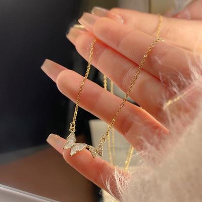 2023 Double Butterfly Pendant Clavicle Necklace: Elegant, Luxurious, Trendy Design for Women